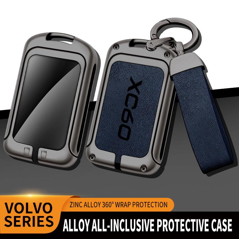Suitable for Volvo XC60 zinc alloy car key bag cover remote control protective cover special key chain shell accessories