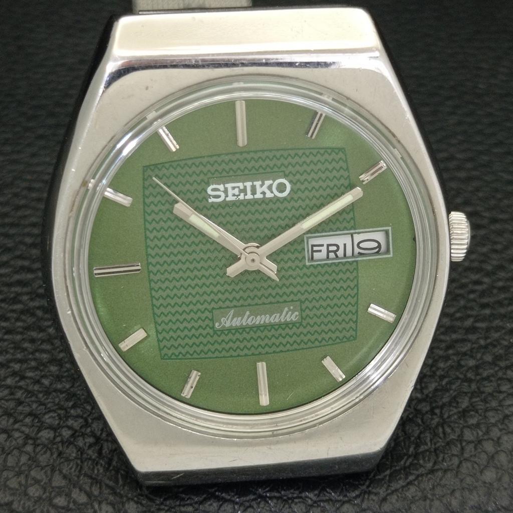 Seiko АВТОМАТИЧЕСКИЕ 6309A ВИНТАЖНЫЕ ЯПОНСКИЕ МУЖСКИЕ ЧАСЫ ЗЕЛЕНОГО ЦВЕТА a701452-5