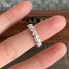 Korean Version Plain Ring Irregular 925 Sterling Silver Versatile Ring Women's Niche Ins Style Design Non-fading Combination Ring