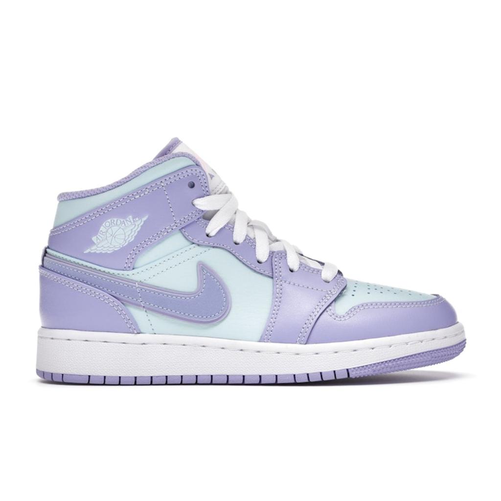 Air Jordan 1 Mid GS Purple Pulse Kids Sneakers Arctic-Punch Glacier-Blue 554725-500