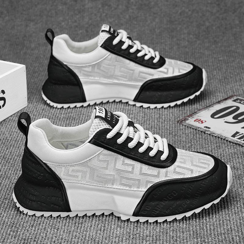 Мужские модные дышащие повседневные белые кроссовки для папы 2025