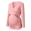 Women's Maternity Long Sleeve V-neck Shirts  Tops For Breastfeeding