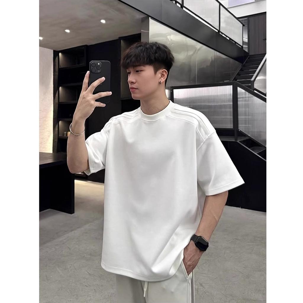 Fashion Brand Men's Letter Print Short-Sleeve T Men's Summer T-shirt Ins Fashion Brand Loose Casual Top