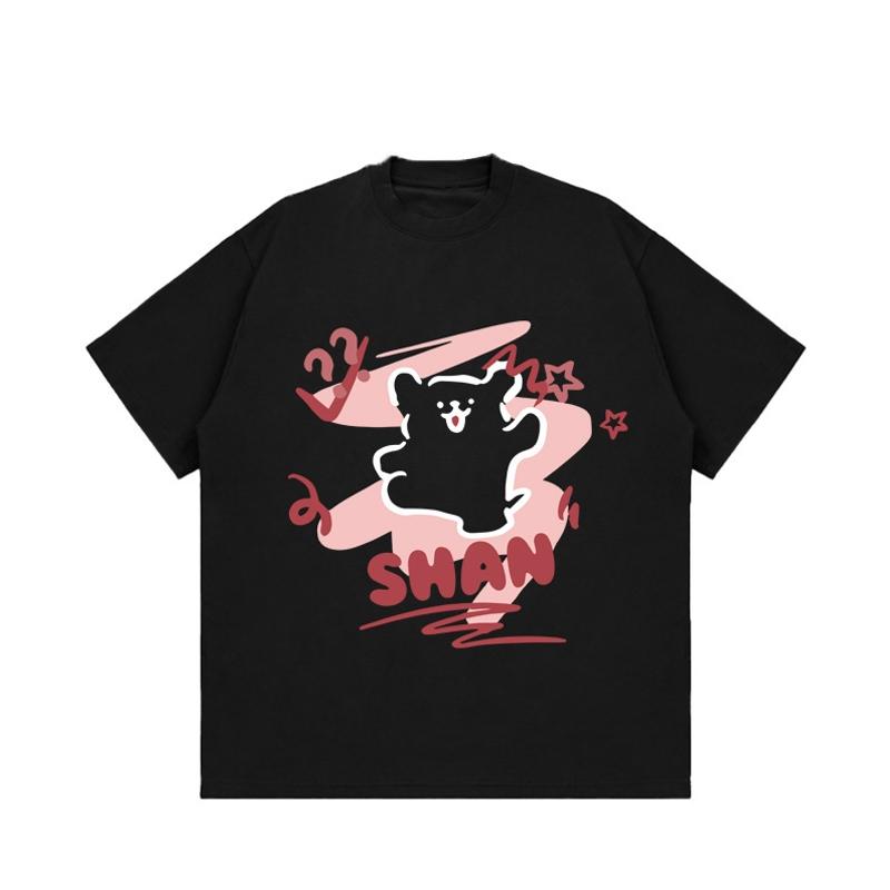 Каваи Милый Котенок Щенок Графическая Блузка Лучший Друг Короткий Рукав Женская Парная Футболка Y2k Одежда для Подруг Уличная Одежда Топы