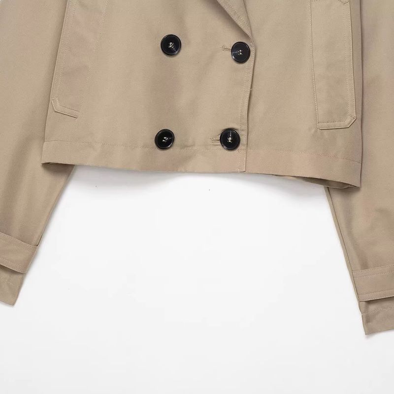 Araltay New Arrival Fashion Style Women's Clothing Fashion All-Match Minimalist Casual Style Double Breasted Short Trench Coat 3046259