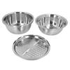 Multifunctional 201 Stainless Steel Grater Basin 3 In 1 Grater Strainer with Drain Basket Salad