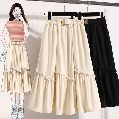 2025 Большие размеры Новые весенние джинсовые юбки Женская одежда Модная свободная плиссированная юбка Высокая талия Винтаж