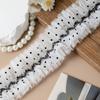 2025 горошек волна плиссированный пушистое кружево DIY фигурка девочки фотоальбом фетровая доска цветочная корзина декоративный край швейный материал