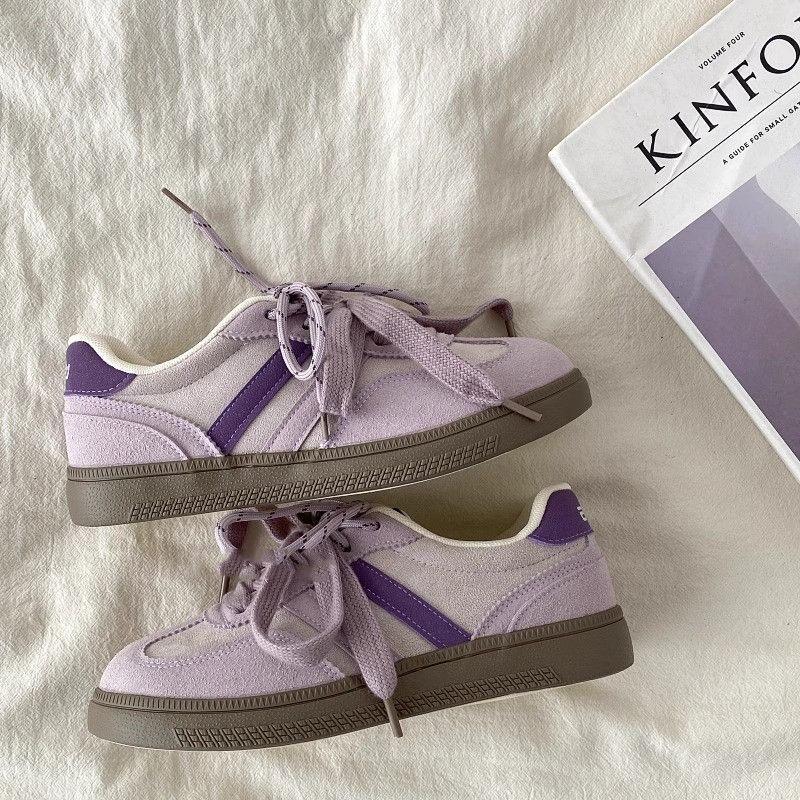 Сноу Лаудер фиолетовый нишевый дизайн чувство моральной подготовки обувь женщины студенты уродливые милые доски обувь ретро повседневная спортивная обувь дети