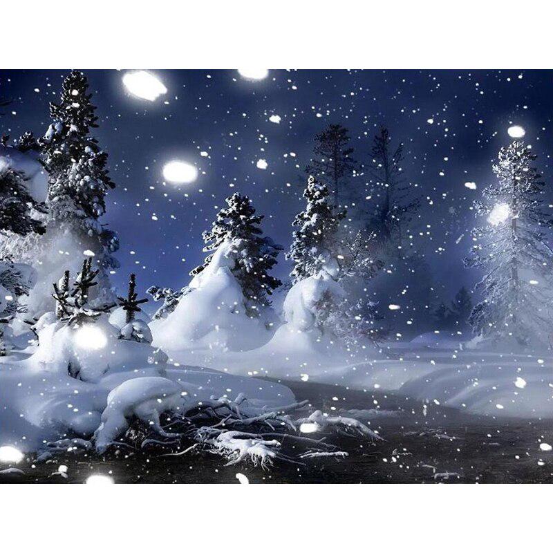 Snow Scenic DIY 5D Diamond Painting Full Round Rhinestone Winter Scenery Diamond Embroidery Cross Stitch Kits Home Decor