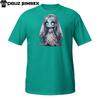 Zombie Bride T-Shirt – Creepy Haunted Corpse Girl with Dress and Veil Halloween
