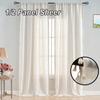 Tassel Sheer Curtains Living Room Vintage Cream Voile Net Slot Top Window Drapes