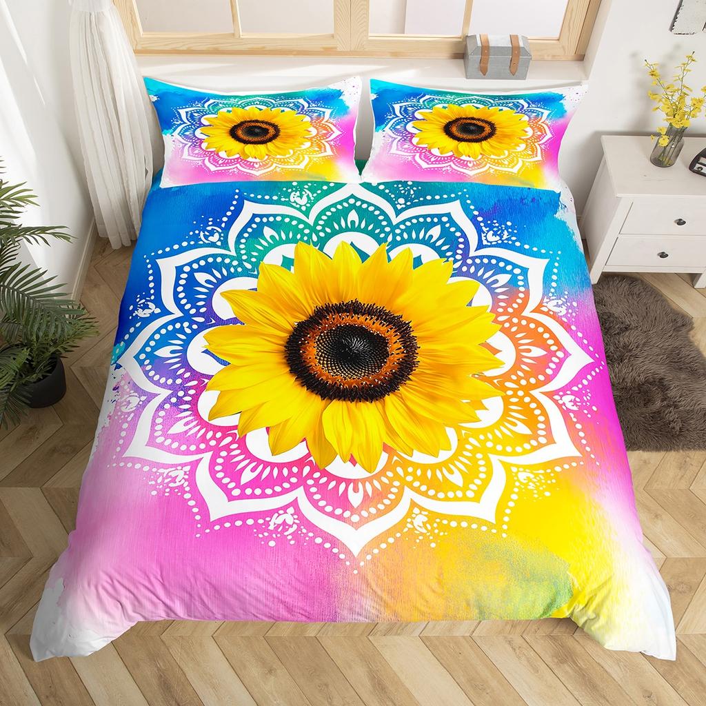 Comforter Homewish Orange Cherry Blossoms Garden Flower Floral Bedding Setcountryside Plant Bed Set