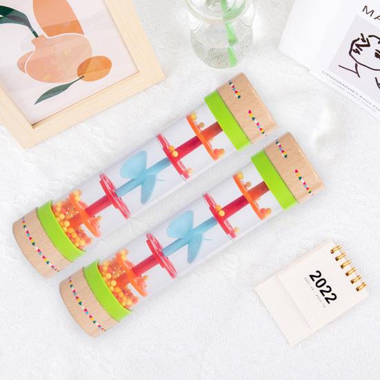 Игрушка из бисера, капли дождя, Rainmaker, развивающая сенсорная трубка-шейкер, погремушка для малышей, музыкальная погремушка с дождем