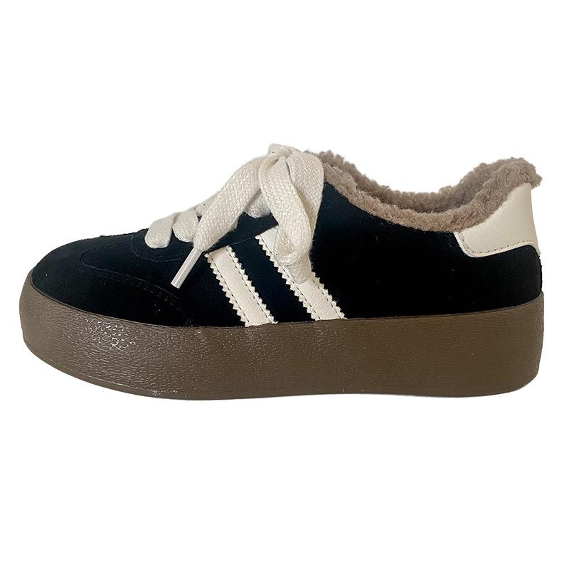 BE-6790 Платформенные вельветовые кеды из овечьей шерсти женские кеды 2024 новая зимняя теплая хлопковая обувь немецкие тренировочные туфли