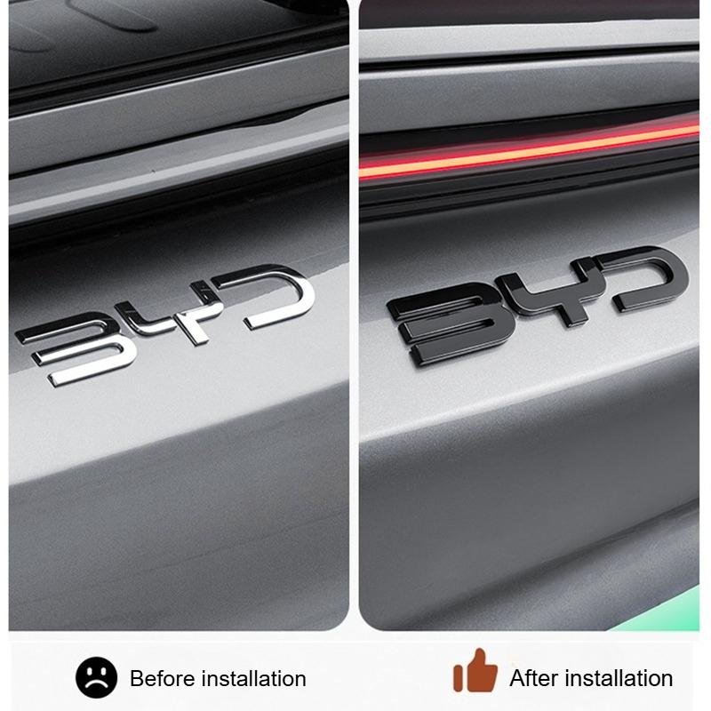 Для BYD Song Plus DMI Черный Передний Значок Модификация Черный Воин Значок Автомобиля Покрывающие Стиль Логотип Задний Логотип Автомобиля Наклейка