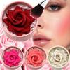 Одноцветный 3D лепестковый цветок румяна хайлайтер перламутровый Highloss Face Brightening Outline Contour Rouge Shimmer Makeup Gift