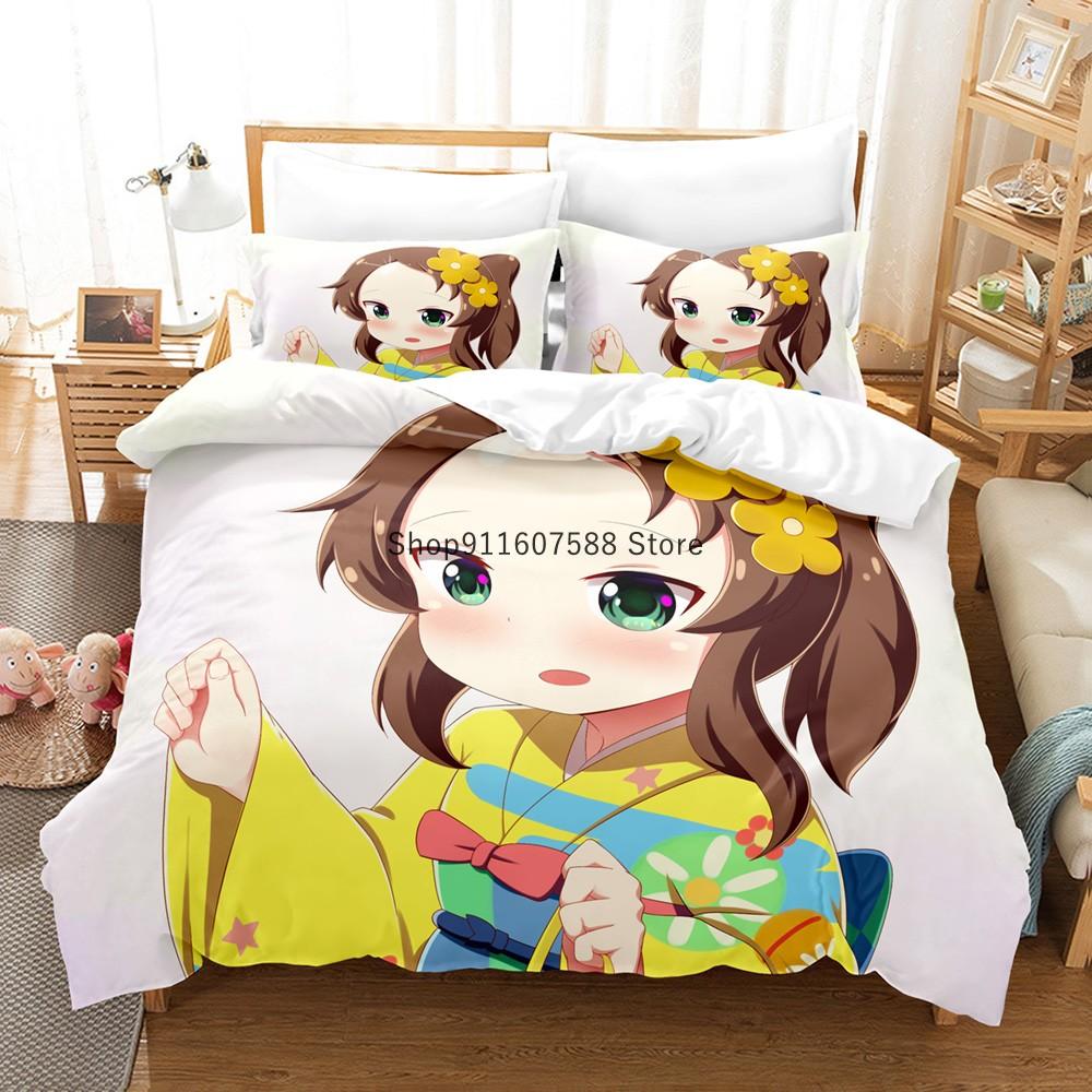 Комплект постельного белья «Дракон-горничная мисс Кобаяси» Мультяшный Аниме трехпредметный комплект Взрослый Детский Спальня Пододеяльник Комплекты 3D-печать Каваи Аниме