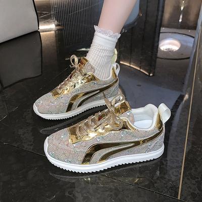 Кроссовки на шнуровке большого размера для женщин, новые дышащие спортивные туфли на толстой подошве в стиле кэжуал для весны и осени