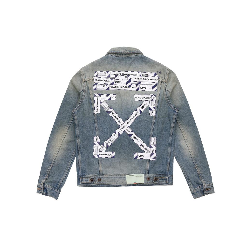 OFF WHITE Джинсовая куртка с аэропортовой лентой OMYE005S203860037388
