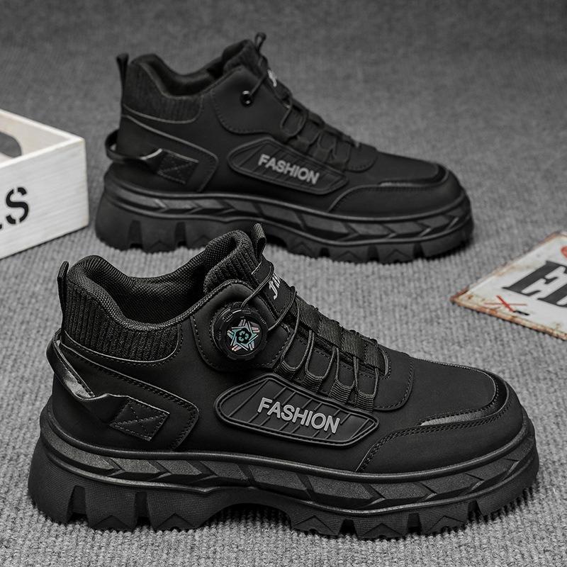 Мужская обувь осень новая высокая повседневная спортивная модная обувь толстая подошва увеличивающая рост нескользящая уличная рабочая обувь ботинки Мартин