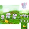 Adorable Resin Elephant Figurine Cute Desk Ornament For Fairy Garden Decoration