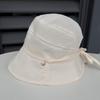 Summer fashion big edge bucket hat women foldable breathable visor simple plain bucket hat