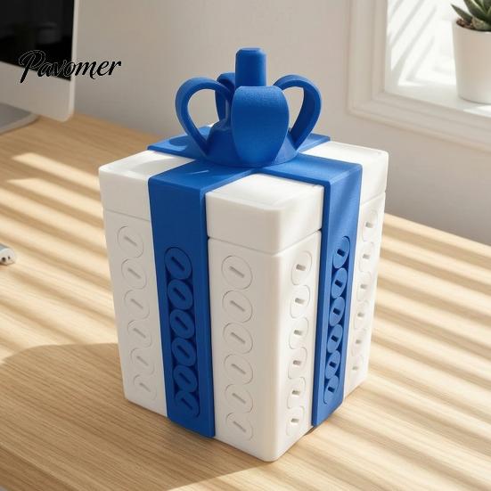 Упаковка для праздничного подарка 3D-печатная коробка-пазл со скрытым отделением для хранения для розыгрышей и декоративные коробки в форме банта, Сюрпризы для вечеринки, Многоразовые