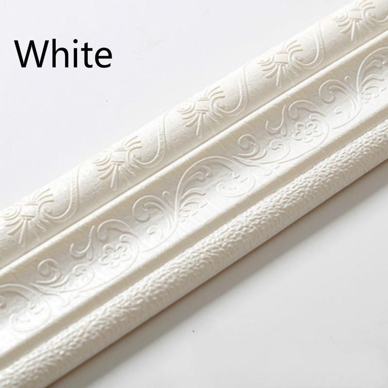 3D Self-adhesive Strip Wall Decoration Foam Frame Strip with Adhesive Waist Line Wallpaper Waterproo