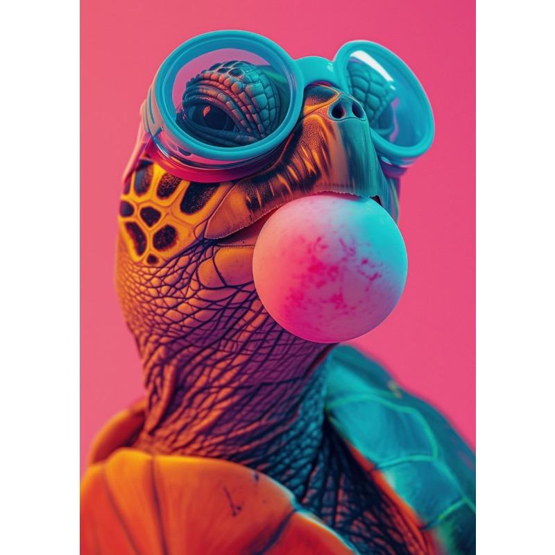 Кот Медведь Панда Ягуар Корова Кролик Тигр Животные Пускающие Пузыри Постер Принт Настенное Искусство Картины Холст Живопись Домашний Декор Подарок