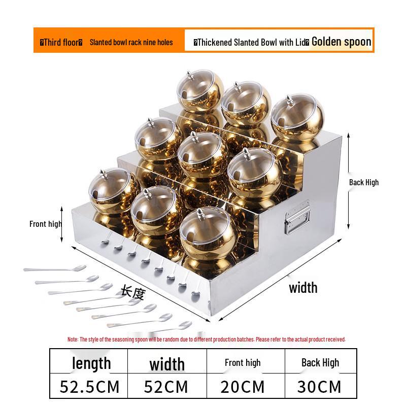 Stainless Steel Self-Service Condiment Station