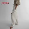 Edition Red Label 2025 Summer High-Waist White Linen Wide-Leg Pants
