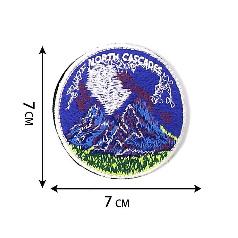 Outdoor Outings Cloth Stickers Nature Landscape Adventure Camping Velcro Clothing Luggage Fashion Embroidery Stickers