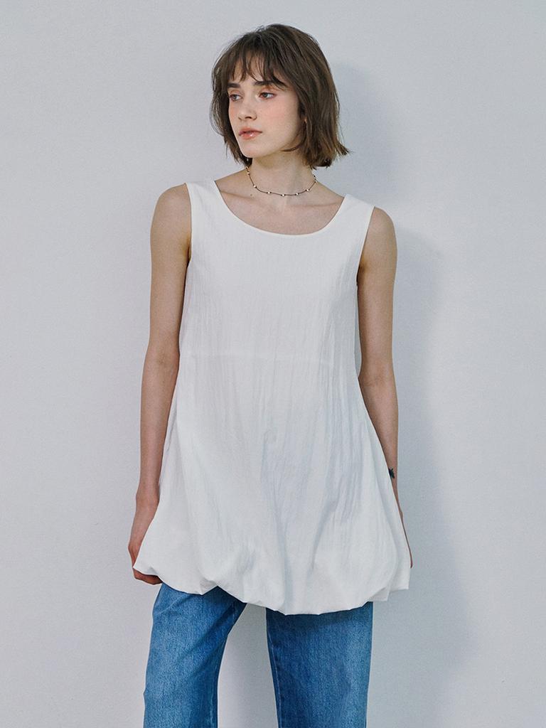 Marot Balloon Mini Dress_White
