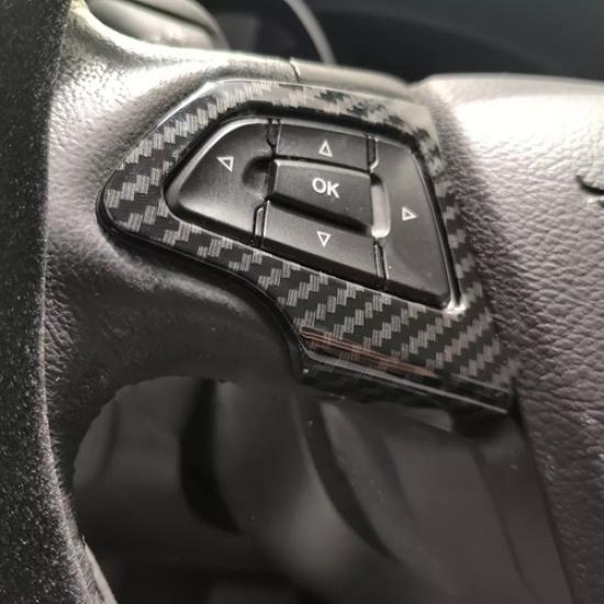 3pcs Carbon fiber color Steering Wheel Cover fit For ford Focus Escape Kuga MK3