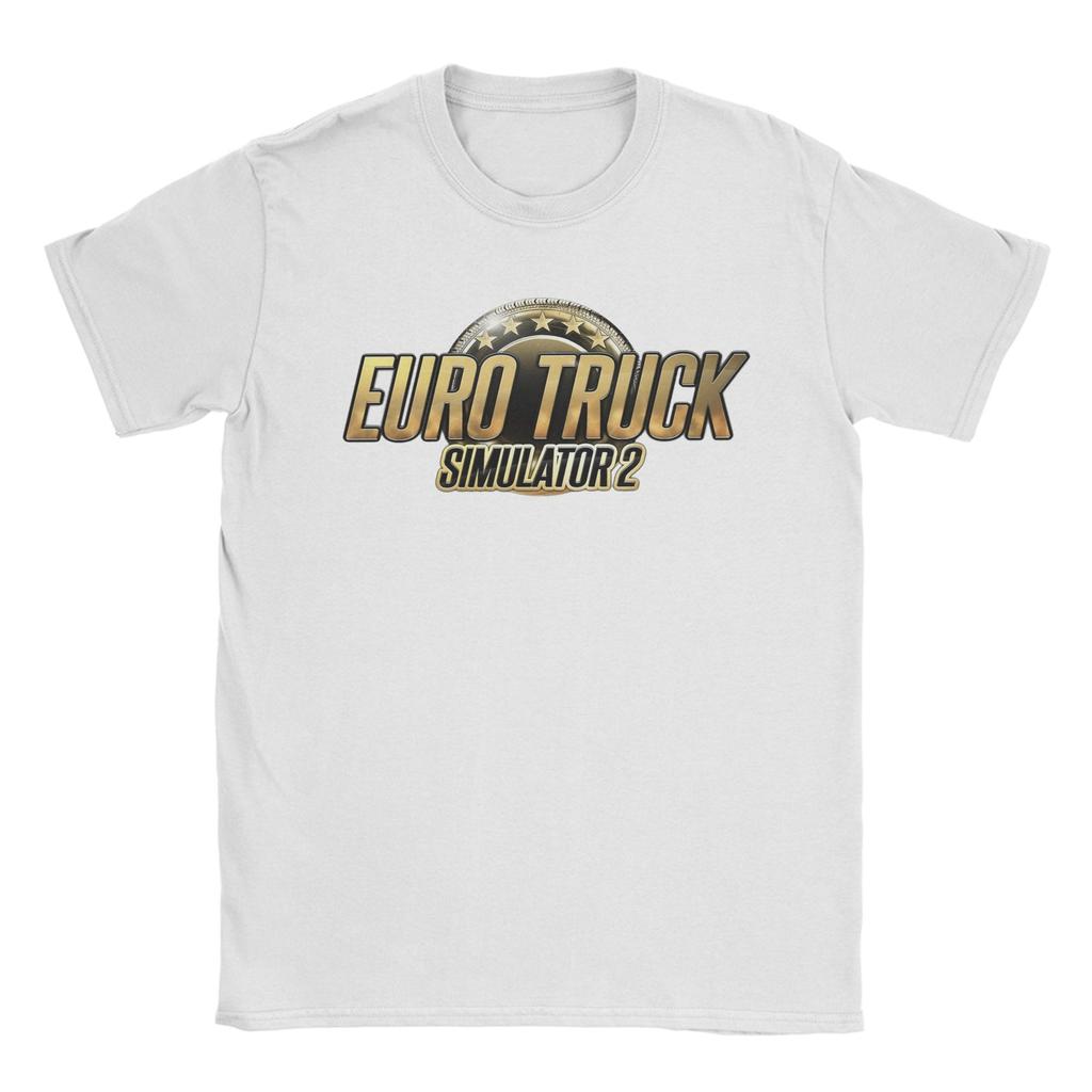 ИгрыEuro Truck Simulator 2 Мужские футболки Повседневные футболки с коротким рукавом с круглым вырезом Хлопок Летние топы