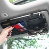 Car Leather Sun Visor Organizer Interior Pocket Pen Glasses Bag Storage Holder