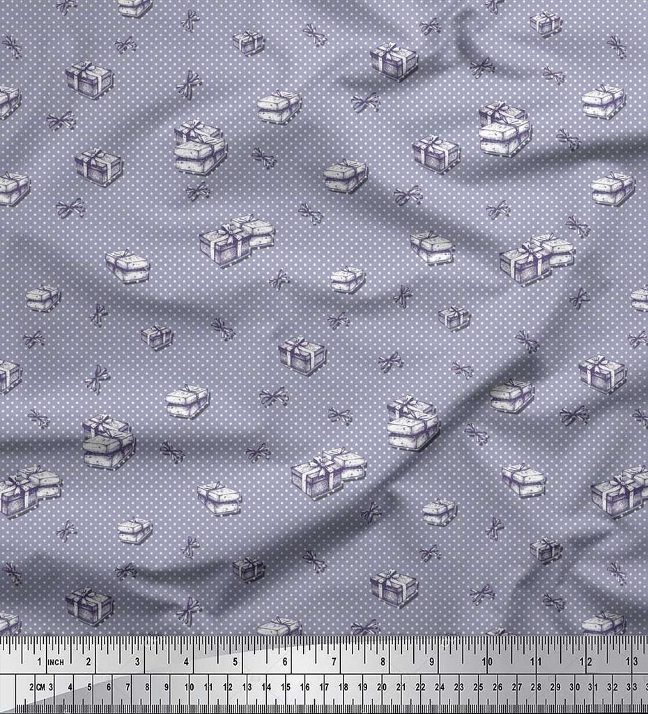 Soimoi Синяя японская креп-сатиновая ткань лента и подарочная коробка праздничная напечатанная ткань 1 метр 42 дюйма