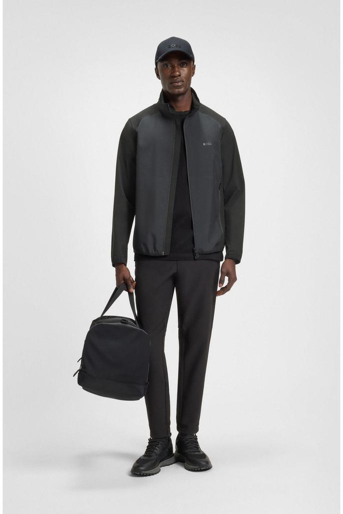 BOSS Super Stretch Size Black Men's Water-Repellent Jacket, Poplin, XL,