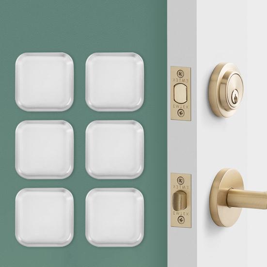 6 шт. прозрачный дверной стопор настенный протектор самоклеящийся силиконовый дверной поручень настенный защитник