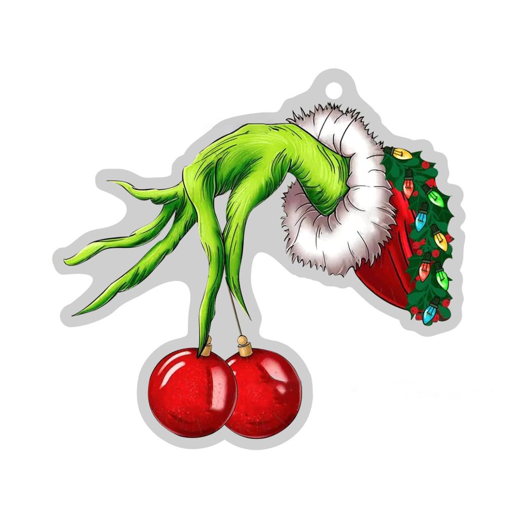 2D Handmade Acrylic Christmas Tree Pendant, Car Pendant, Decorative Jewelry Pendant, Commemorative Pendant, Activity Tree Pendant