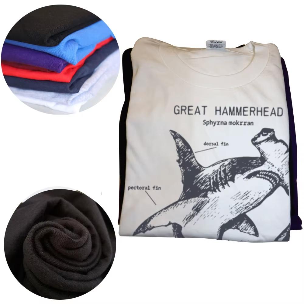 Hammerhead Shark Anatomy Tshirt New Summer Unisex Short Sleeve Hip Hop Beach Animal Style Boy Casual T