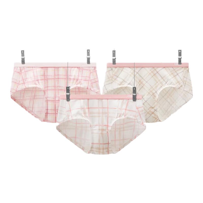 Bananain 501C Women's Printed Mid-Waist Briefs, 3-Pack