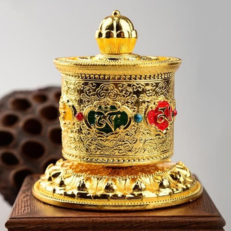 Тибетское молитвенное колесо Настольное молитвенное колесо Будды Писания Молитвенное колесо для Молитв Благословения Медитаций Исцелений Йоги