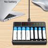 8-слотовый зарядник для аккумуляторов AA AAA с ЖК-дисплеем и USB-C, высокоскоростная зарядка, независимые слоты для NiMH NiCD перезаряжаемых аккумуляторов