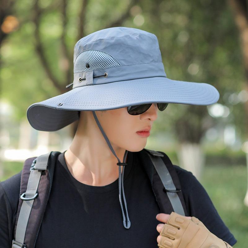 Outdoor Men Women Sun Hat Safari Bush Boonie Hiking Fishing Cap Large Wide Brim Hat