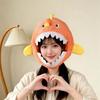 Soft Skin-friendly Plush Anglerfish Hat Open Mouth Fish Cosplay Cap Fish Headwear  Birthday Holiday