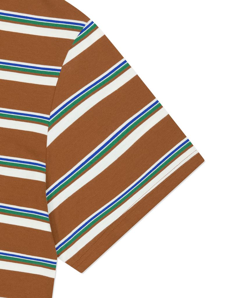 WACKY WILLY Multi-Stripe Short Sleeve T-Shirt Brown