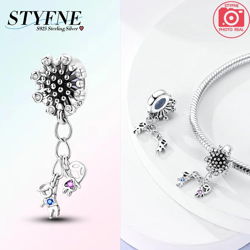 Exquisite Pendants Woman New Original Copper Pink Butterfly Bear Sunflower Bead Fit Bracelet Accessory Jewelry Diy Gift