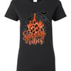 Spooky Vibes Pumpkin Skulls Bats Stars Women T Shirt